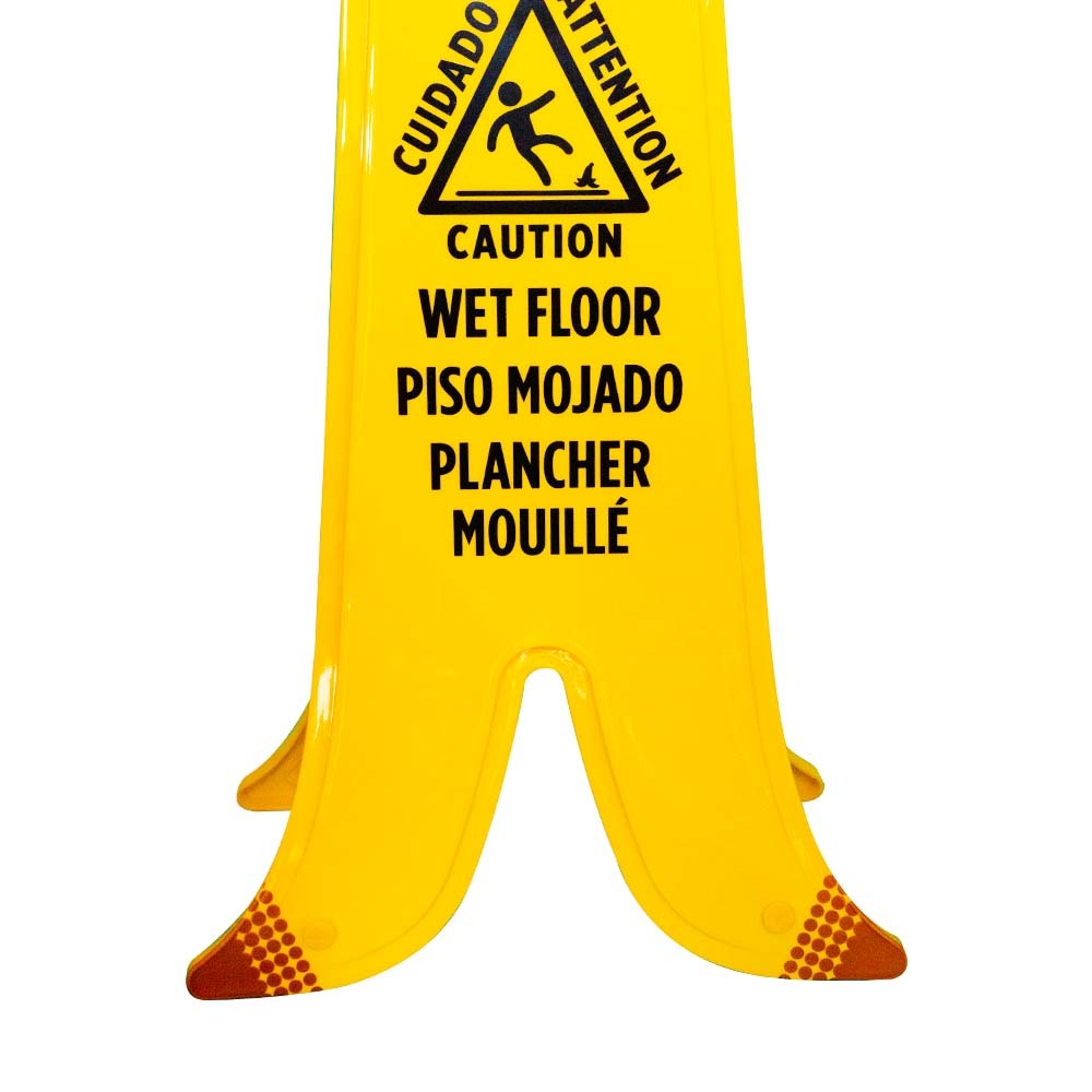 Wet Floor A Board Banana Caution Wet Floor, Spanish and France writing