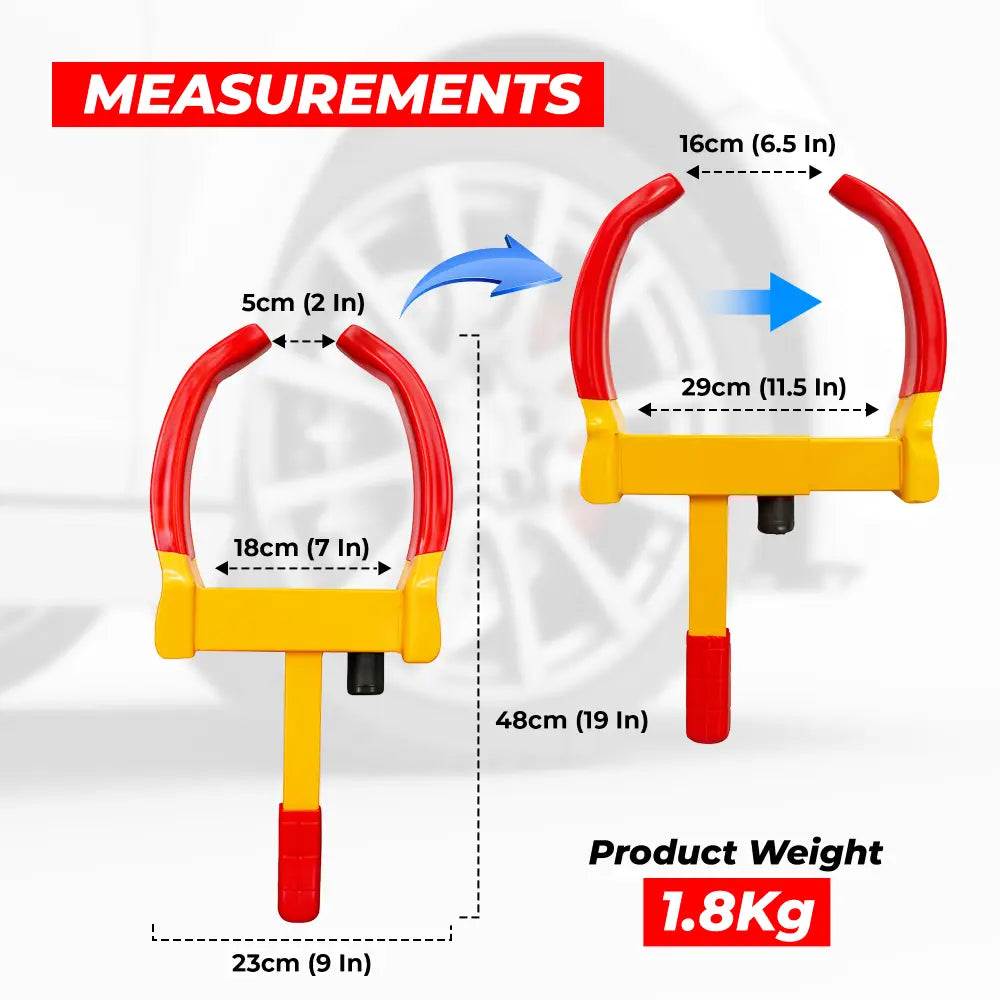 Wheel Clamp Lock Universal Security Tire Lock