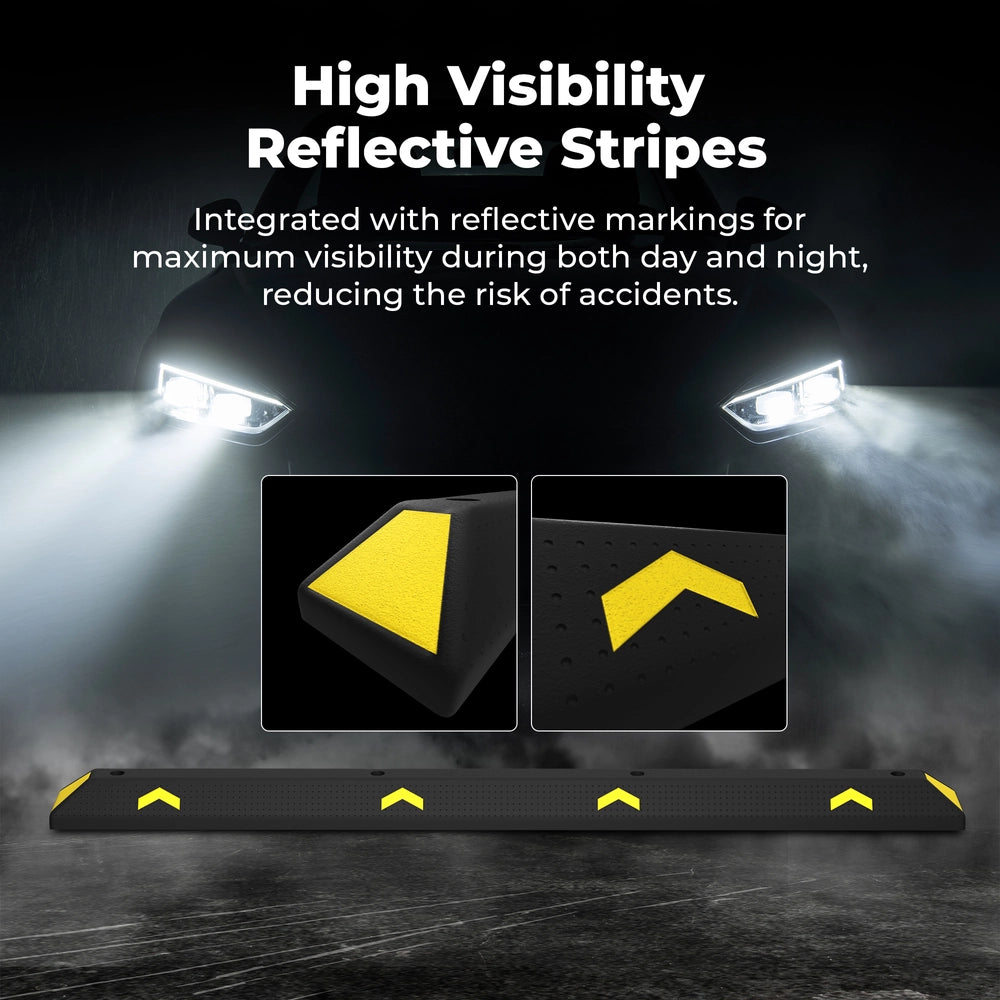 183CM Parking Wheel Stop | Heavy Duty Black Parking Curb