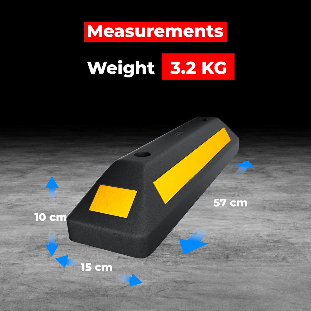 57CM Heavy Duty Wheel Stop | Reflective Parking Stopper