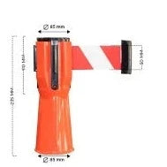 cone retractable belt red mesuremnt