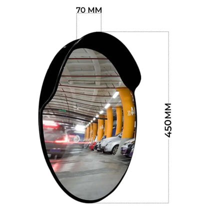 Convex Safety Mirror Black - 45CM