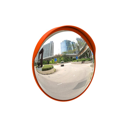 45CM Convex Safety Mirror Orange | Pole Mount Blind Spot Mirror