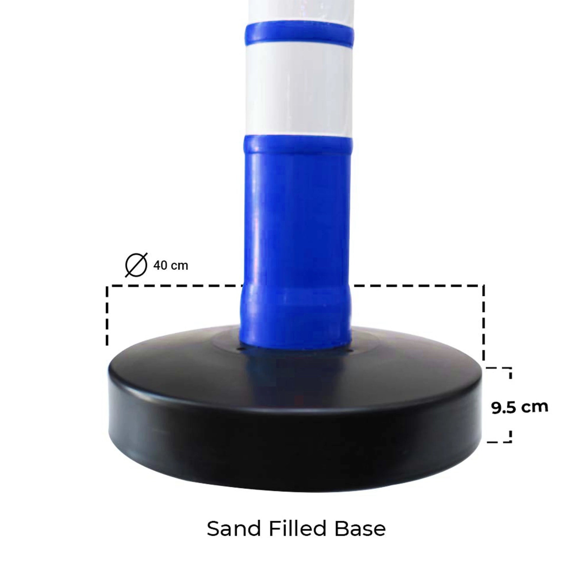 Delineator Post 120CM Blue with socket for chains and lights