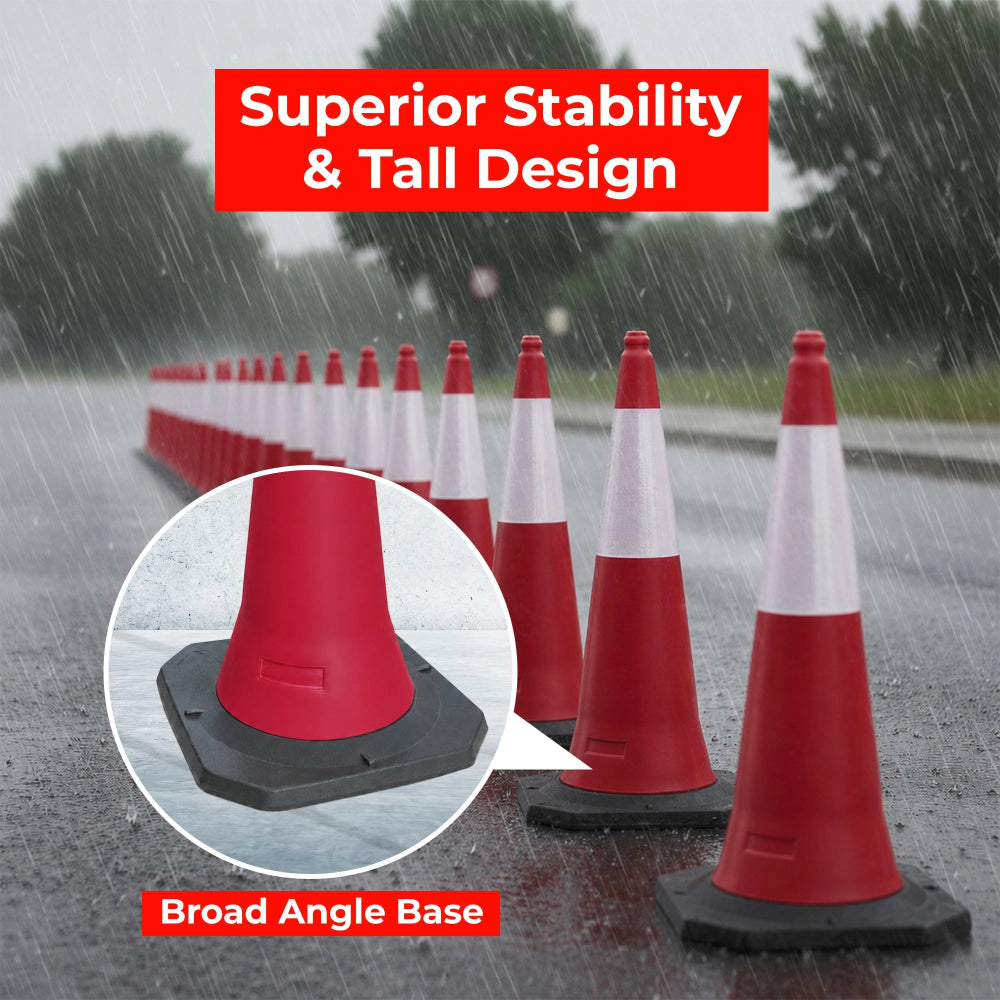 Red and white traffic cones 