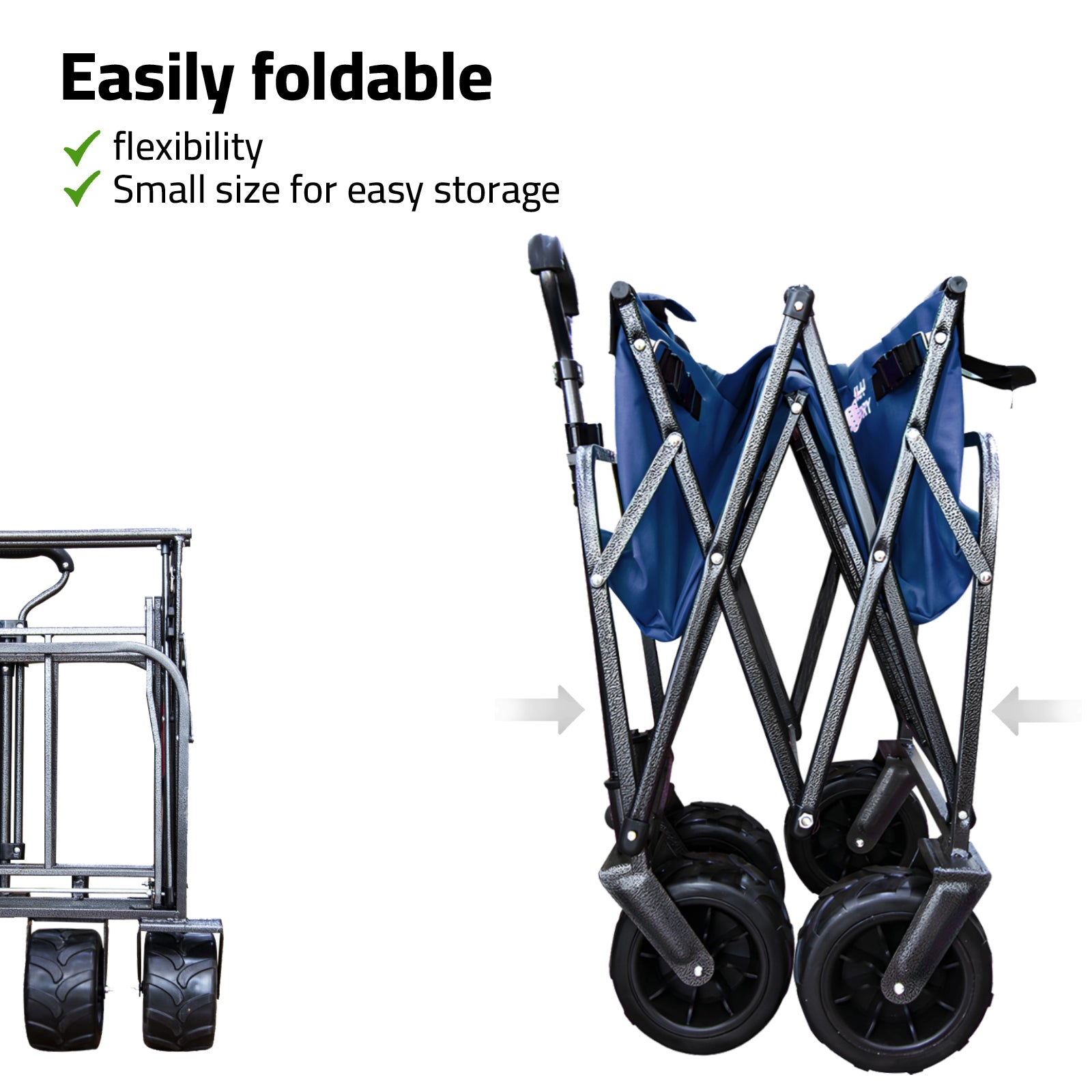 foldable outdoor heavy duty trolley Blue foldable