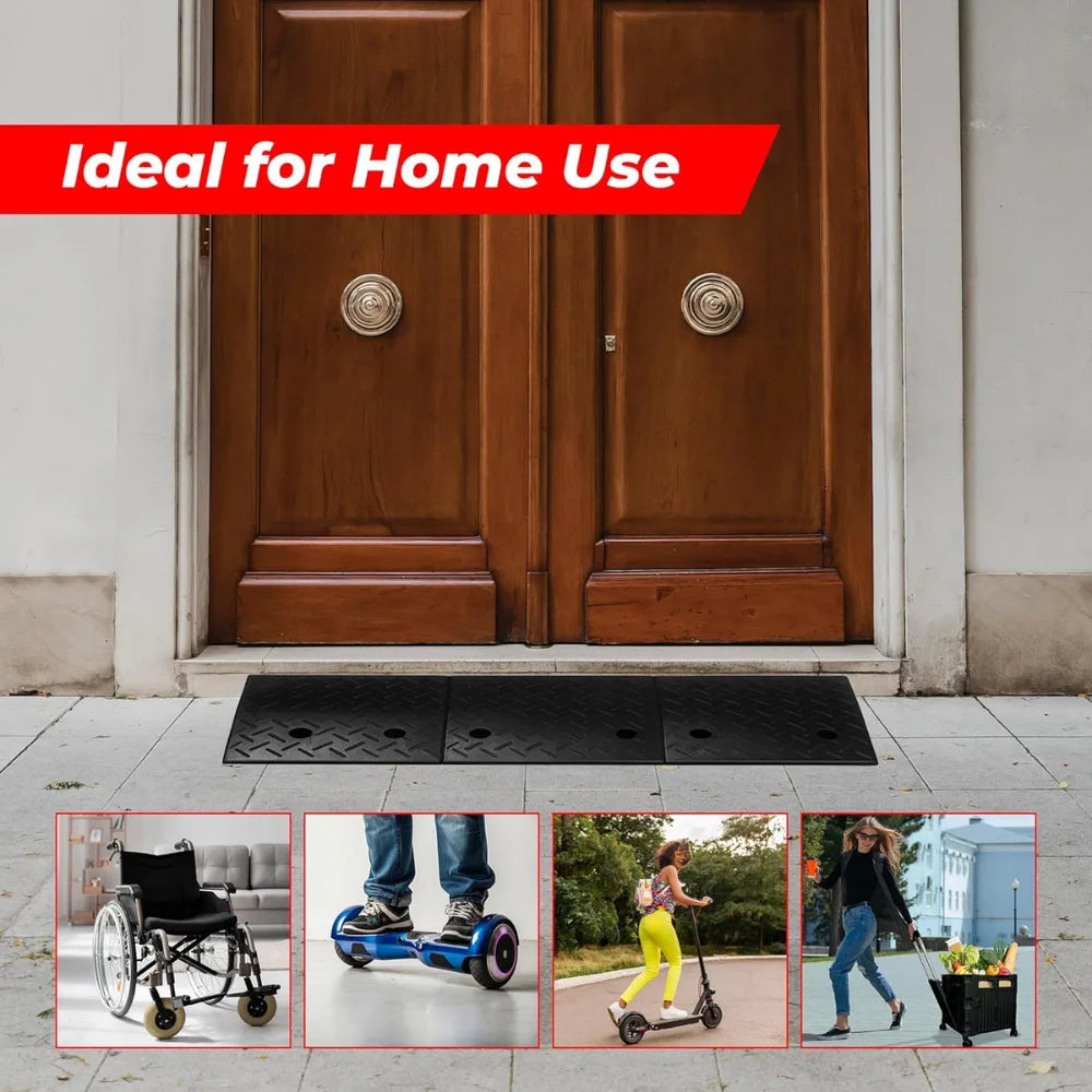 Heavy Duty Rubber Wheel Curb | Portable Ramp for Cars, Trucks, SUVs & Wheelchairs