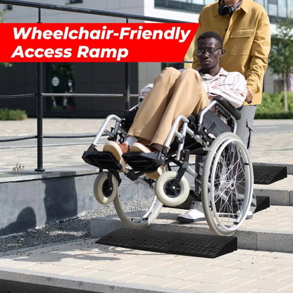 Heavy Duty Rubber Wheel Curb | Portable Ramp for Cars, Trucks, SUVs & Wheelchairs