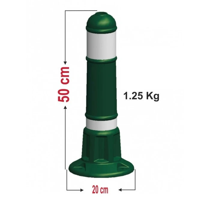 high visibility refuge post 500cm green color mesurement