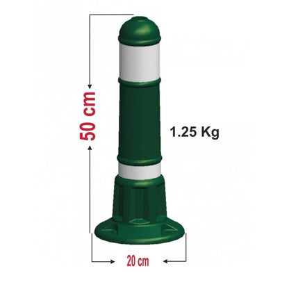 high visibility refuge post 500cm green color mesurement