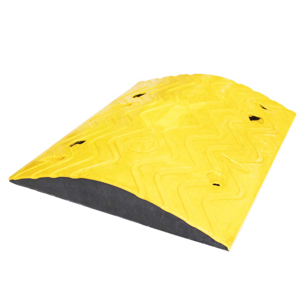 Speed Ramp 5KM CH 12008 | Rubber Speed Bump Black & Yellow – Biri Group AE