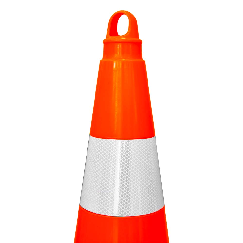 Traffic Cone 70 MM for Safety | Unbreakable Full Soft PVC Reflective Traffic Cone