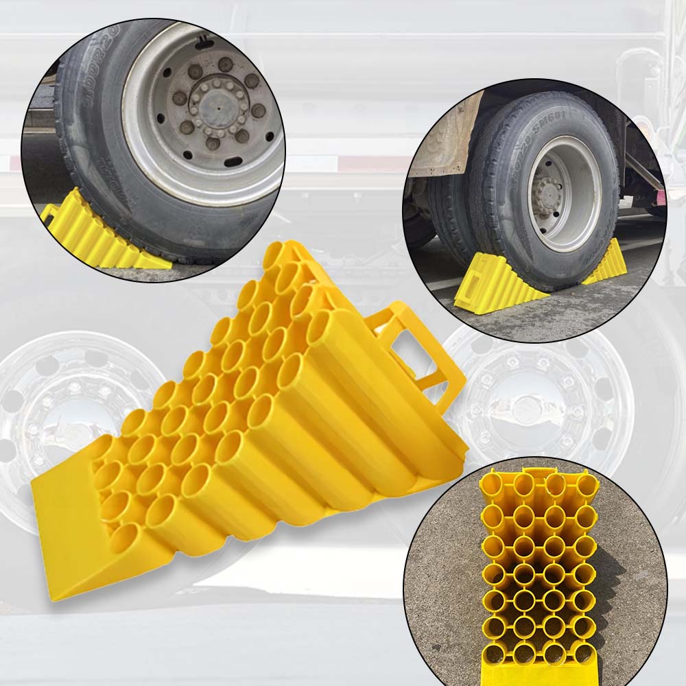 Wheel Chock Yellow 45CM Pipe Shape - Biri Group 