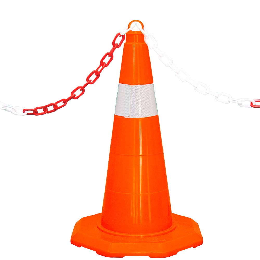 Traffic Cone 50 MM for Safety | Unbreakable Full Soft PVC Reflective Traffic Cone - Biri Group 