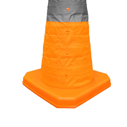 Foldable Cone 70 CM with Two Reflective Sheets and Red Color Warning Light