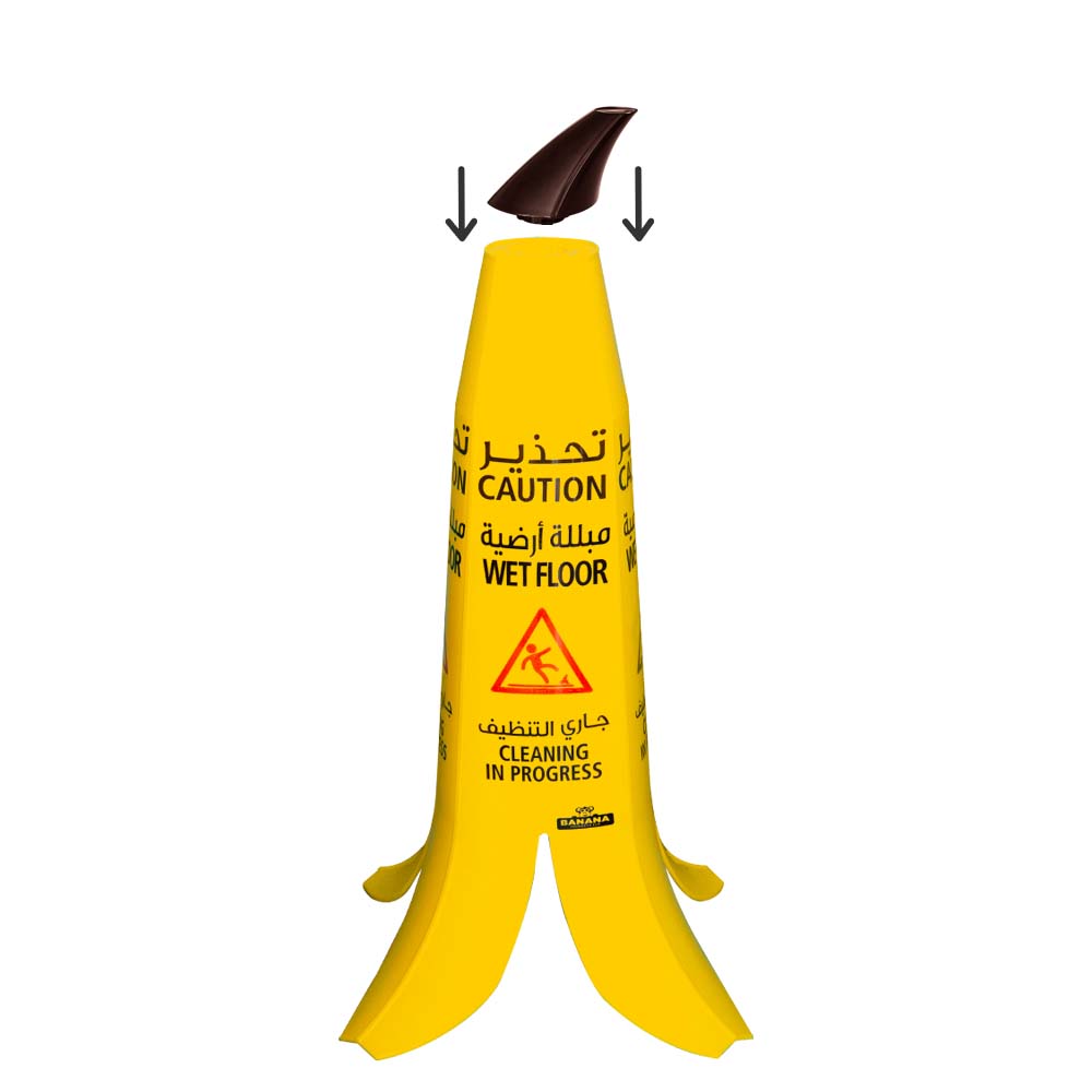 Wet Floor Banana Cone 2ft - Biri Group 