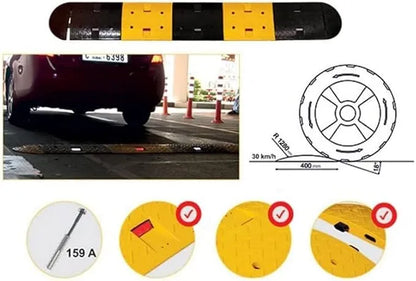 PVC Speed Ramp - Yellow & Black | PCC Reflective Lenses