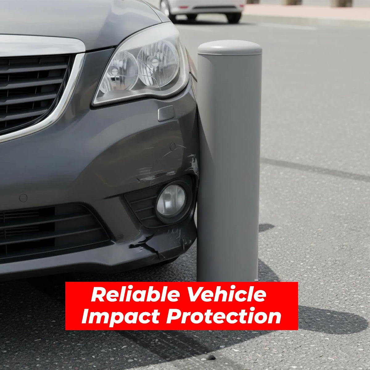 Anti Parking Bollards with TPU Body, 610mm, 150mm Diameter, 240×240mm Base