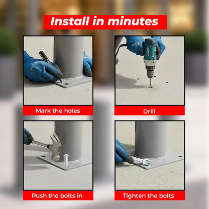 Anti Parking Bollards with TPU Body, 610mm, 150mm Diameter, 240×240mm Base