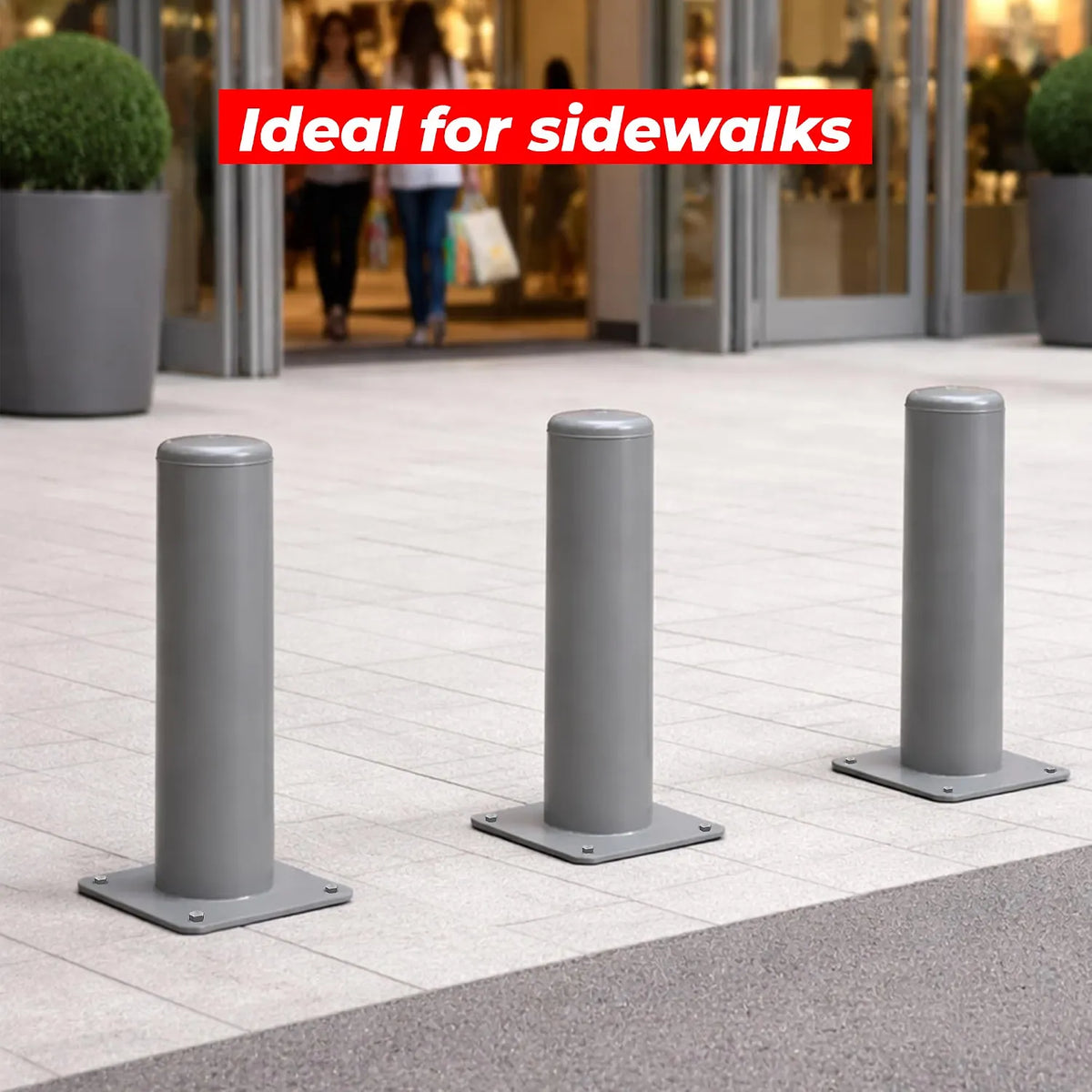 Anti Parking Bollards with TPU Body, 610mm, 150mm Diameter, 240×240mm Base
