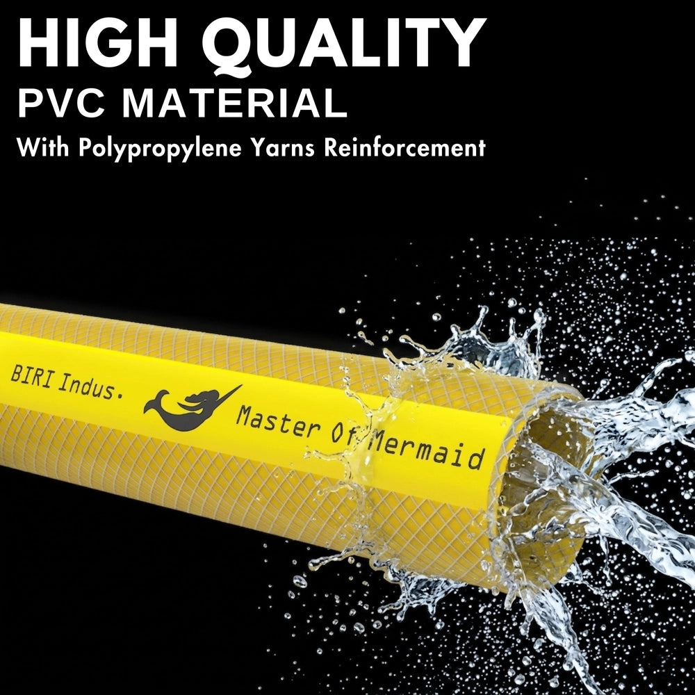 Mermaid 1/2 Inch 50M Master Hose Yellow | 4-Layer Reinforced Water Hose
