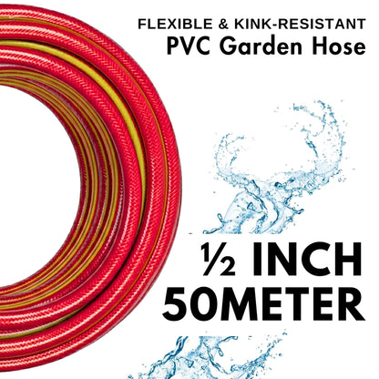 Mermaid 1/2 Inch 50M Master Hose Red | 4-Layer Reinforced PVC Water Hose