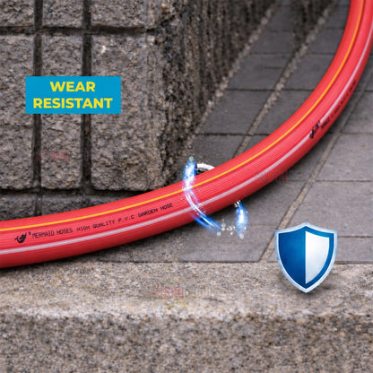 Mermaid 3/4 Inch 50 Yard Garden Hose Red | Braided PVC Water Hose