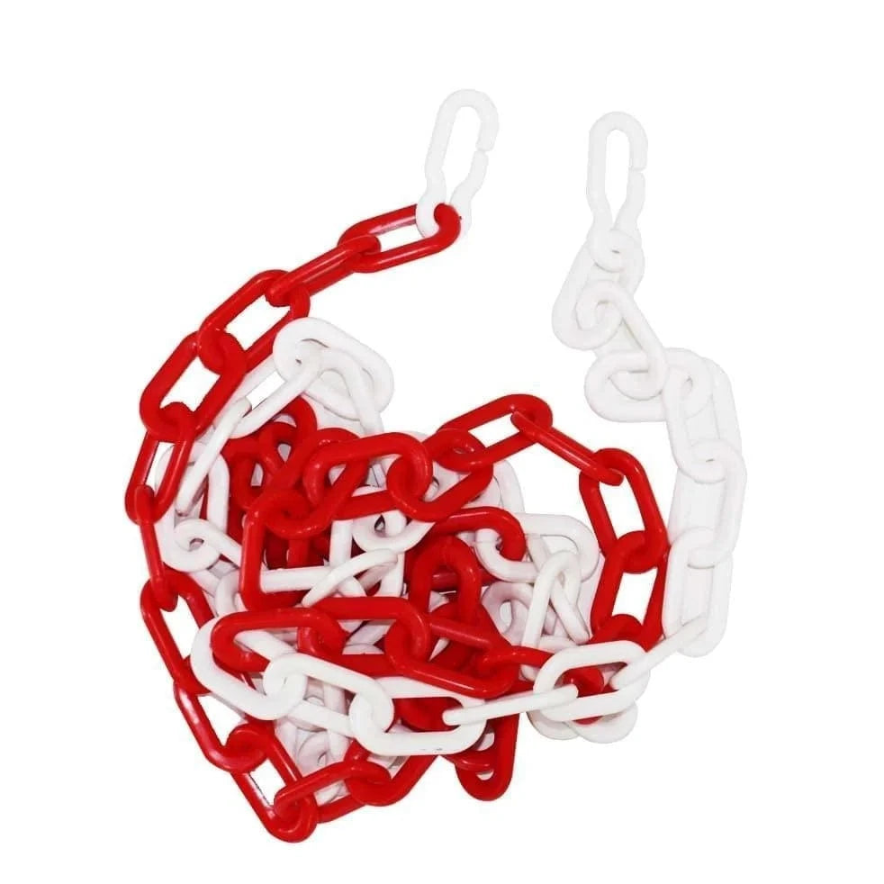 plastic chain 3 meter 8mm red white