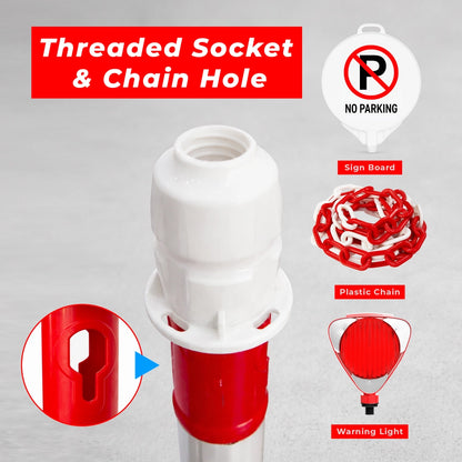 100CM Safety Delineator Post Red | Reflective Traffic Post