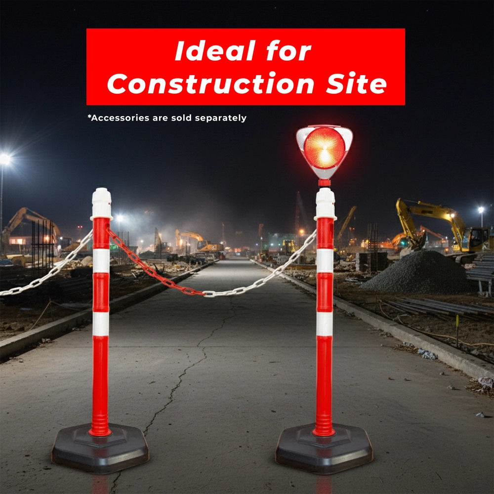 100CM Safety Delineator Post Red | Reflective Traffic Post
