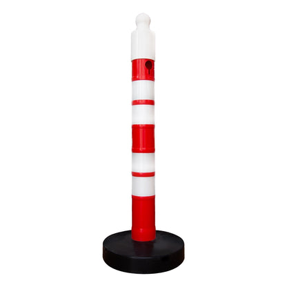 Reflective Delineator Post Red | 120CM Safety Traffic Barrier with Sand Weighted Base