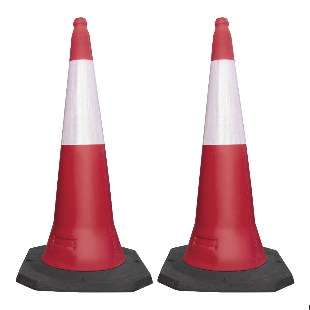 Two red traffic cones
