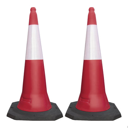 Two red traffic cones