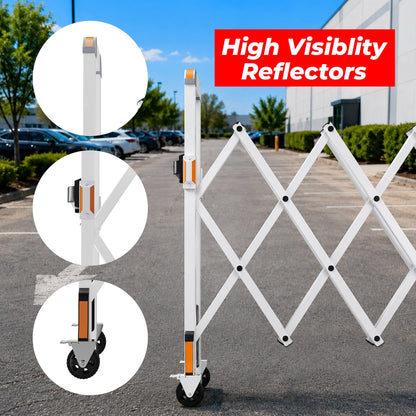 4 Meter Aluminium Extendable Safety Barrier | Foldable Expandable Crowd Control Barrier