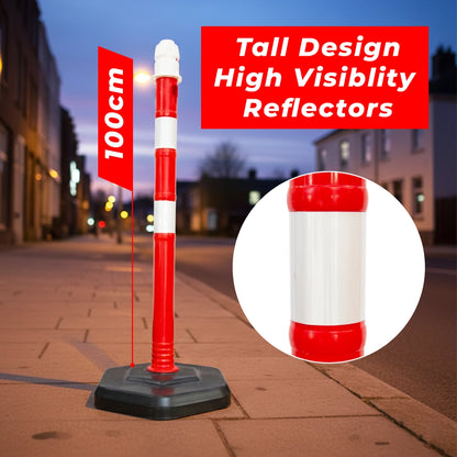 100CM Safety Delineator Post Red | Reflective Traffic Post