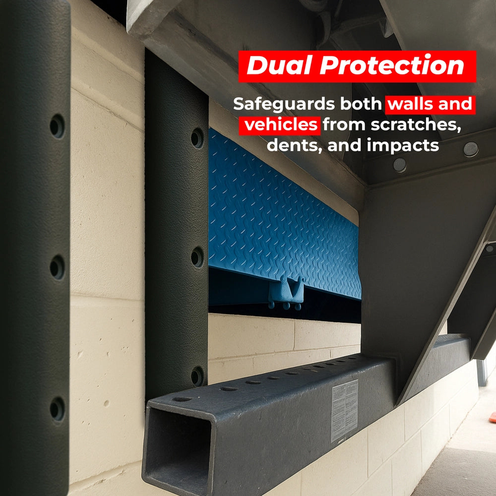 Heavy Duty Rubber Wall Guard D-Type | 90× 10× 10CM Wall Fender & Dock Bumper