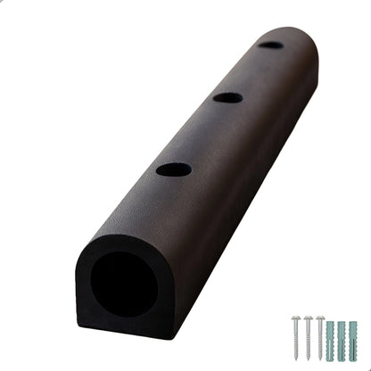 Heavy Duty Rubber Wall Guard D-Type | 90× 10× 10CM Wall Fender & Dock Bumper