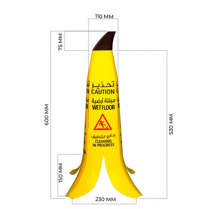 Wet Floor Banana Cone 2ft - Biri Group 