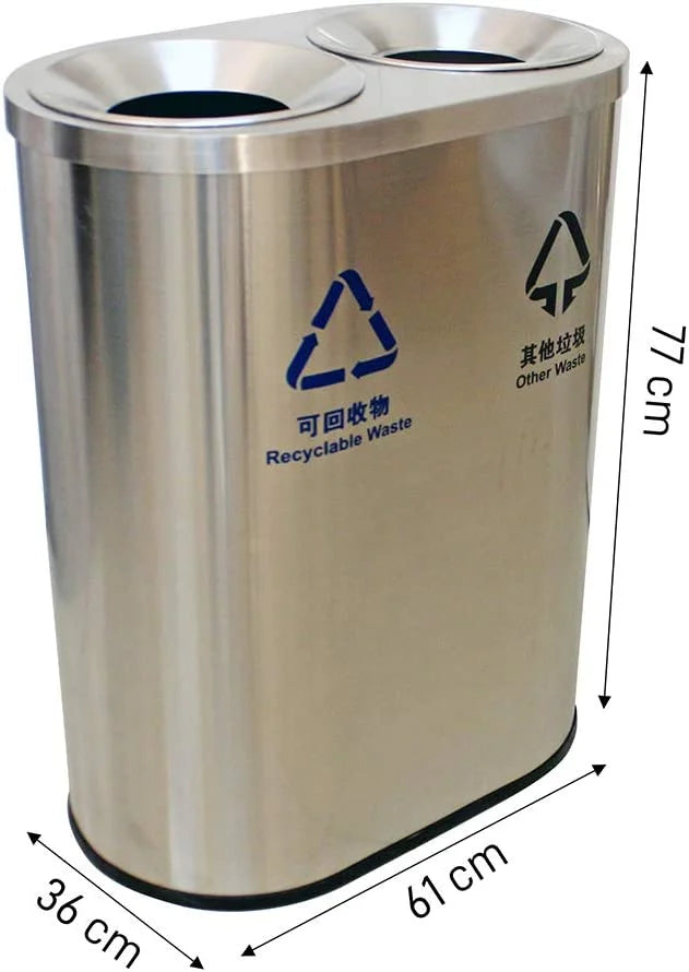 stainless steel recycle bin dimension