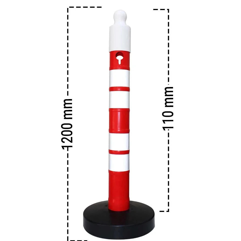traffic safety reflective channelizer post dimension 
