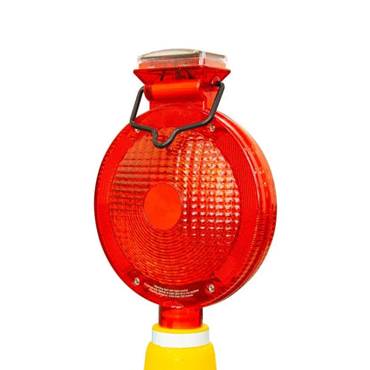  warning solar lamp red holding  bi directional