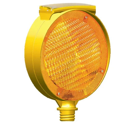 yellow solar flashing led lamp