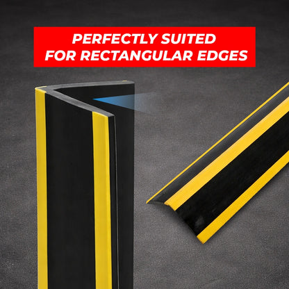 Black and yellow rubber corner guard 