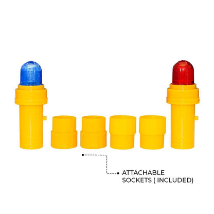 Crowd Control Barrier With Attachable Sockets