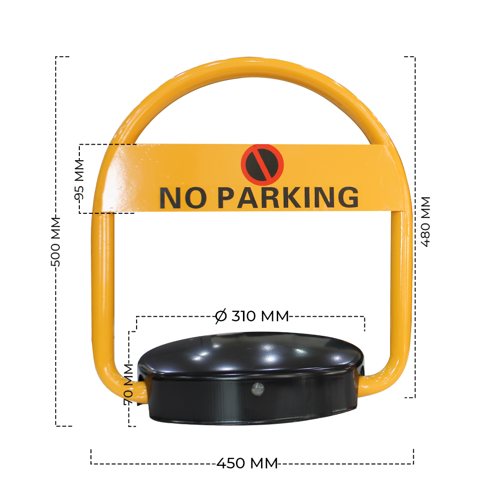 No Parking Lock Battery Powered Barrier