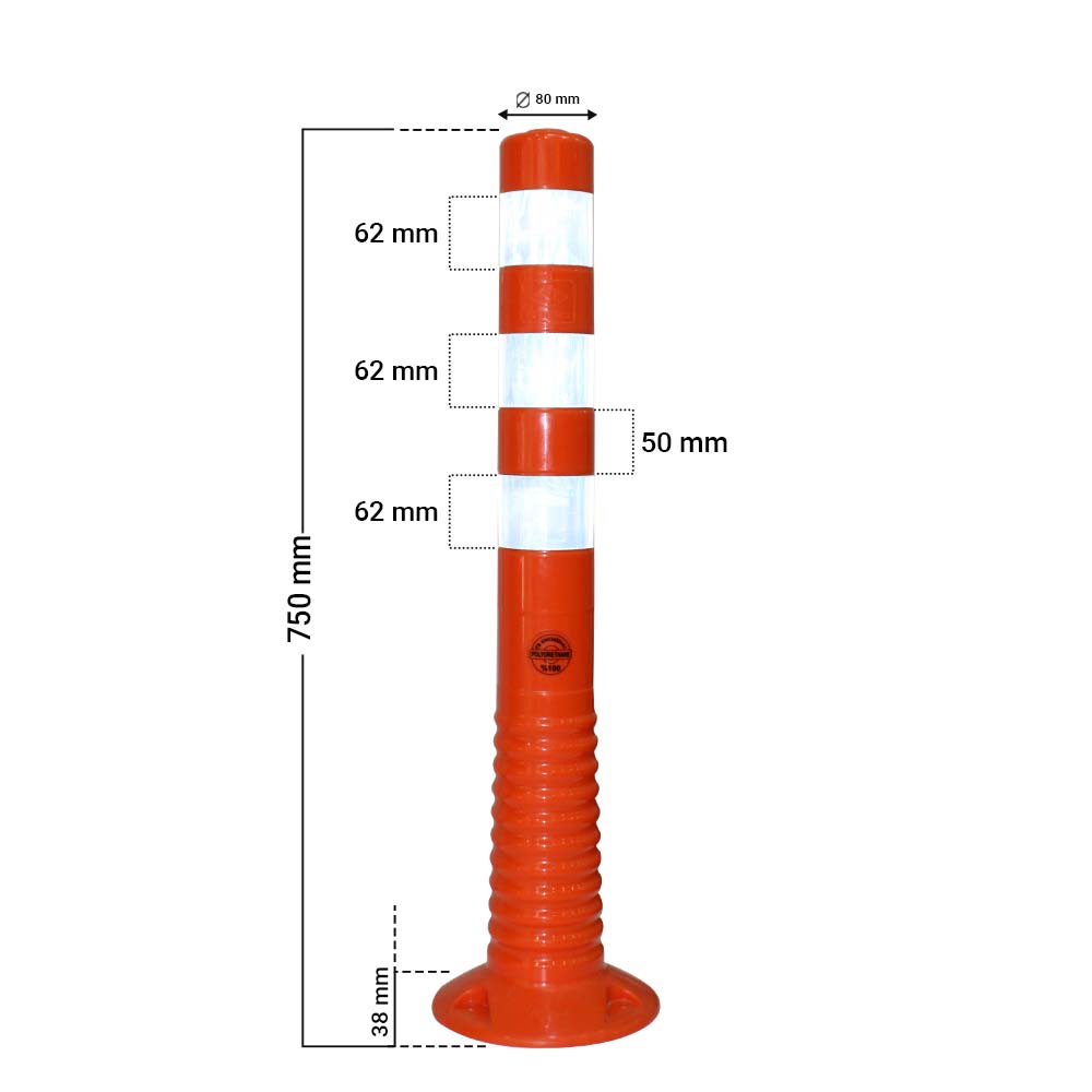 Orange Delineator Post