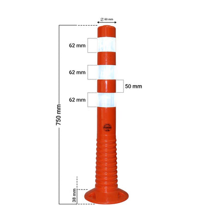 Orange Delineator Post