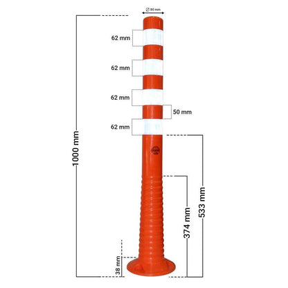 Orange Traffic Post