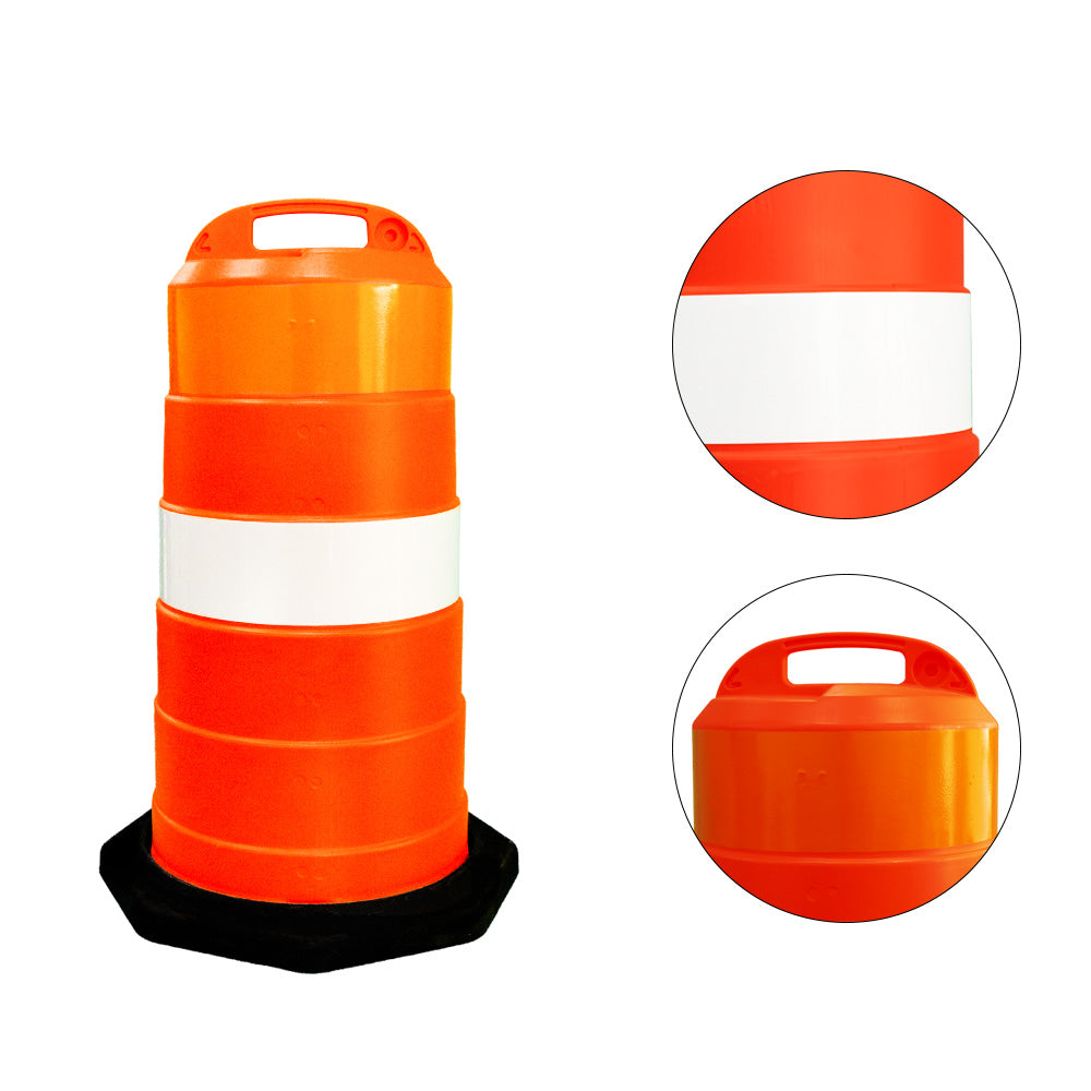 Plastic Traffic Drum With Reflective Sheet