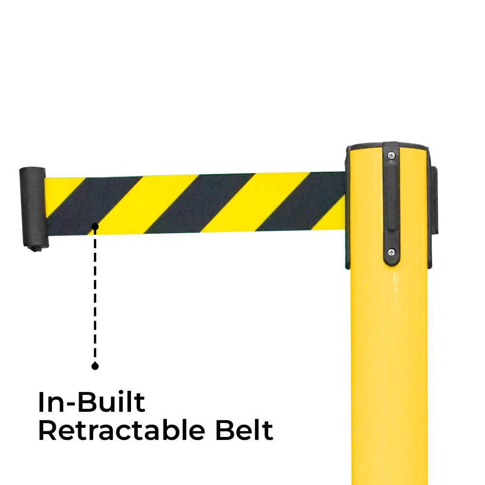 Retractable Belt Black And Yellow